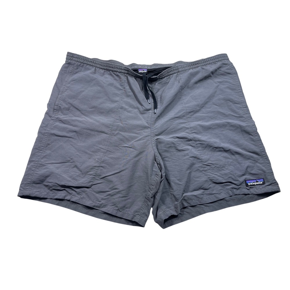 Patagonia Baggies Longs 7" Shorts Mens L Gray Nylon Lined STY58033 SP17